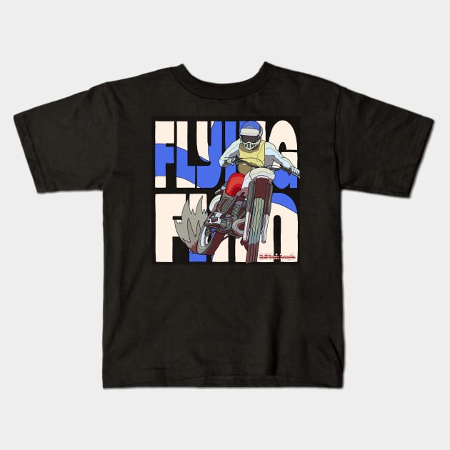 The Flying Finn Kids T-Shirt by FullTuckBoogie